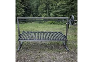 Järn argentinsk stil Santa Maria grill – V-vinkel – storlek medium (40 x 20 tum) 100 x 50 cm (järn argentinsk stil Santa Mari
