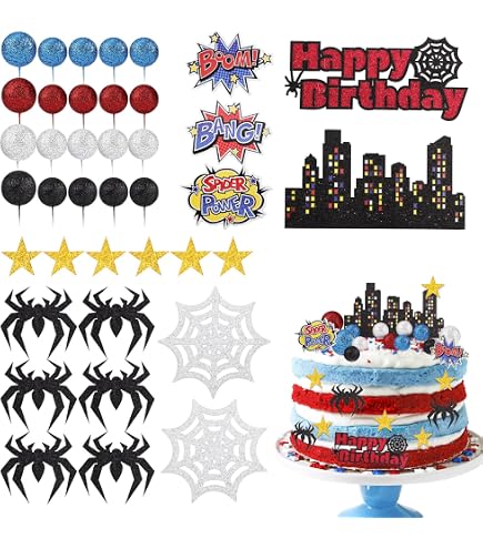 Dekora Kit Anniversaire Spiderman - 3 Figurines Marvel Pour Gâteau Et Cupcakes Enfants
