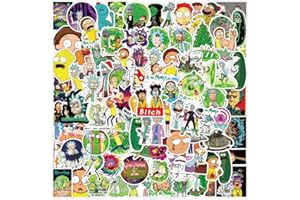 Yangsiw Pack of 100 Rick and Morty Stickers, Cute Vinyl Stickers, Waterproof Vinyl Graffiti Decal Sticker for Skateboard, Laptop, Suitcase, Motorcycle, Car, Bicycle, Computer, Gift for Teenagers,