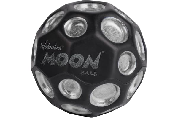 Waboba Moon Ball – am Höchsten Springender Gummiball – Patentiertes Original-Design – Ballkrater Erzeugen beim Aufprall EIN knallendes Geräusch – Leicht Greifbar – Flummies für Kinder