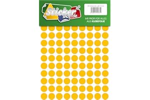 WP KLEBEPUNKTE Klebepunkte aus PVC Folie, wetterfest, Markierungspunkte Kreise Punkte Aufkleber (20 mm, gelb)
