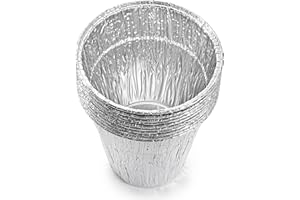 TYH SUPPLIES 5 Stück große Fett-Eimer-Einlagen,kompatibel mit Traeger, Pit Boss, Rec Tec, Oklahoma Joe's Pellet-Grills,Aluminium-Fett-Eimer-Auskleidung für Holzpellet-Grill,BBQ-Eimer-Einlagen,15.2x16 cm nch