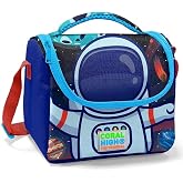 Coral High Boy Blue Astronaut School and Picnic Lunch Bag