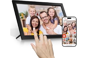 15,6 tums WiFi-digital fotoram, minne pekskärm smart moln fotoram, enkel installation, bilvridning, present till vänner och familj