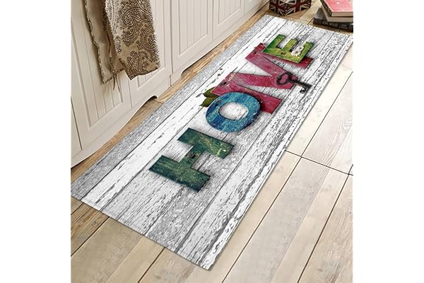 Wingbind Tapis antidérapants à Grandes Portes pour la Maison, Lettres, Tapis, Tapis de Sol, Tapis d'escalier, Salon, Cuisine, Couloir, 1.3x4ft