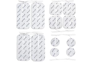 ‎AXION 12er Misch-Set Elektroden-Pads für EMS-Training und TENS-Schmerztherapie - wiederverwendbare Klebe-Elektroden - Sehr gute Haft - & Leitfähigkeit - 2mm Steckanschluss - Zert. Medizinprodukt - axion®
