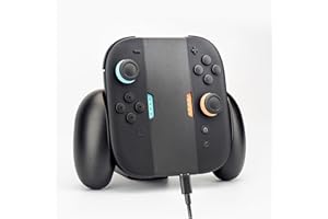 NITHO Gamepad di Ricarica Compatibile con N-Switch 2 Joycon, Gioca e Ricarica, Gamepad Ergonomico, Impugnatura di Ricarica Portatile per Controller Joycon con Cavo USB-C da 3 m
