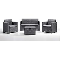 BICA 9067.4 Set Nebraska 2 Salottini, Antracite, 281 X 155 X 79 Cm