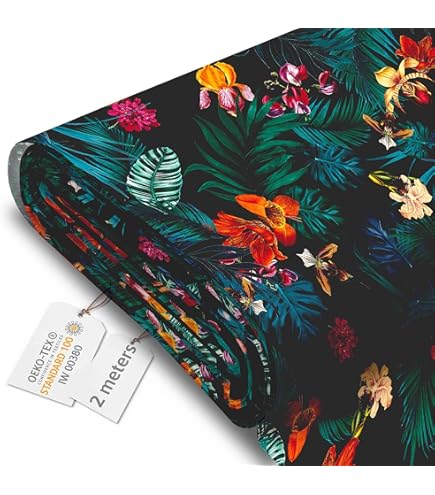 HEKO PANELS Tela Oxford Impermeable Por Metros, Tela De Lona De Poliéster, Tela De Costura, Tela Decorativa, Manualidades, Impermeable, Opaca, Patrón Abstracto, Acuarela, 1 Metro, 155 X 100 Cm, DX2225