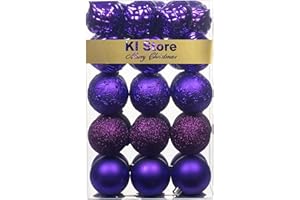 Busybee weihnachtskugeln lila 30 Stücke 6CM Ornamente für Weihnachtsbaum Lila Christbaumkugeln Weihnachtsdekoration Kugeln