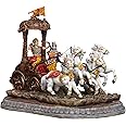 Sri Krishna Culture Polyresin Geeta Rath Showpiece, 17x12x14- Inch, Multicolour