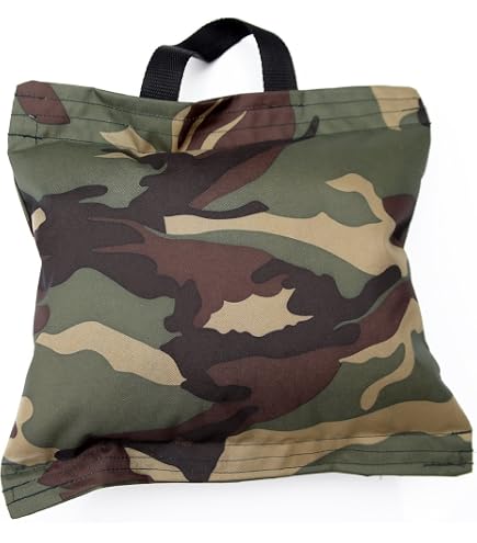 Bean Bag Fotografico Verde Mimetico – Sacco Pre-riempito 22x22 Cm Per Supporto Di Fotocamere, Videocamere E Smartphone - 2