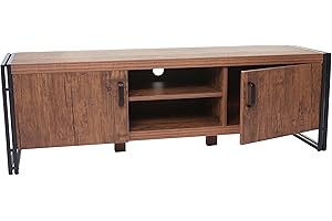 Mendler HWC-A27 szafka pod telewizor, szafka pod telewizor, komoda 3D, metalowa, 45 x 140 x 40 cm, wygląd dzikiego dębu