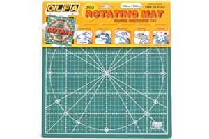 Olfa 30 x 30 CM 1-Piece Rotating Mat, Green