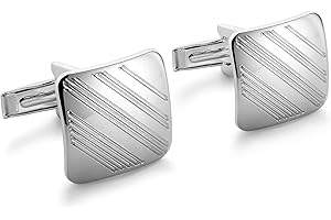 STERLL Uomo Gemelli Argento Sterling 925 Striscia Confezione Regalo per