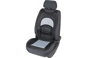 ‎WALSER Walser Car Comfort Autositzauflage New Space, Universelle Sitzauflage PKW, Sitzaufleger mit angenehmen Massagenoppen, Sitzaufleger grau/schwarz
