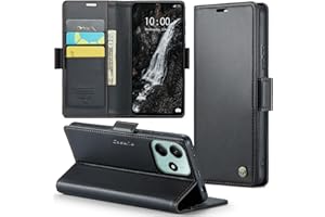 Rerzoiro Coque pour Xiaomi Redmi Note 14 5G (Pas pour 4G), Étui Housse en RFID Protection Premium PU Cuir Portefeuille Rabat Case Magnétique Stand Antichoc, Étui Case pour Redmi Note 14 5G, Noir