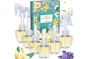 Scent-Hi Ricarica Diffusore Elettrico per Ambienti Kompatibel mit Air-Wick/Glade, 6x19ml Diffusore Elettrico - Lino, Lavanda, Vaniglia per Camera da Letto, Ufficio, Studio