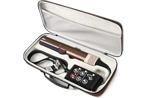 LIUIIVIRI Hartschalen-Reisetasche für Dyson Airstraight HT01 Haarglätter und Netzteil wasserdichte, stoßfeste tragbare Aufbewahrungstasche(Braun)