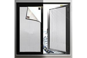 CMYAOYC Magnetisches Kälteschutzfolie Fenster Isolierfolie, Fenster Isolation für Den Winter, Fenster Abdichten, Fensterwinterschutz, Wetterfeste Fensterisolationssets(60 * 110cm)