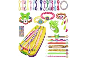 TIDEVAN Kit Artigianale Braccialetto Fai Da Te,Kit per Creazione di Braccialetti Dell'amicizia Kit Braccialetti Fai Da Te Bambina Lavoretti Creativi per Bambini per Regalo Bambini Feste di 6-12 Anni
