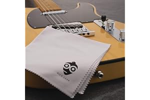 Pick Geek Microfiber Cleaning Polishing Cloth Set | 6 Pack | for Guitar, Bass, Violin, Piano, Clarinet, Trumpet, and Sax | 2 x Fibre Densities | Ensure Your Musical Instrument Always Looks Its Best