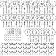 150Pcs Split Keyrings Metal Key Chain Double-Loop Key Rings Silver Keyring Blanks Key Ring with Link Chain Open Jump Ring Screw Eye Pins Bulk DIY Art Craft for Jewelry Making Keys Bags Decor, 25mm