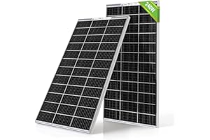 ECO-WORTHY Bifacciale 240 Watt Pannello Solare Monocristallino, 2 Pannelli Solari da 120 W 12V, Ideale per Caricare Batterie da 12 V, Per Camper, Giardino, Camper, Barche e Tetto Della Casa