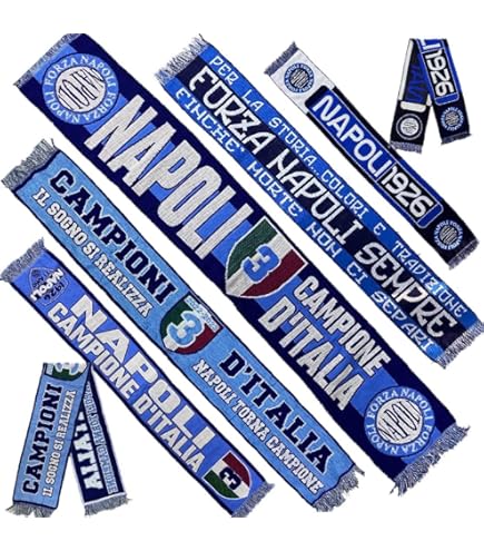 Sciarpa Campioni Bianca Sciarpa SSC Napoli Ufficiale Forza