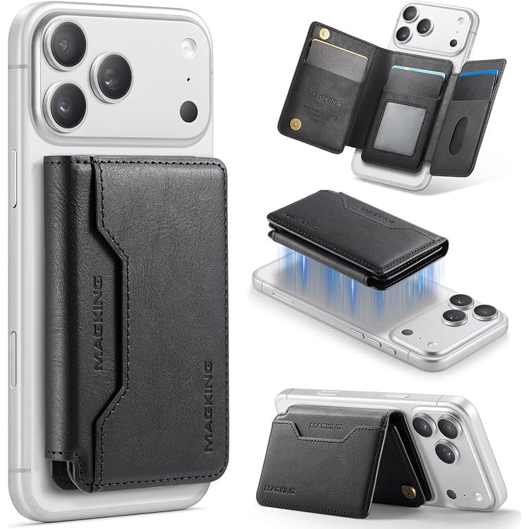 Portafoglio Magnetico DUX DUCIS Per IPhone 16/15/14/13/12, In Pelle PU Marrone, Fino A 6 Carte, Compatibile MagSafe