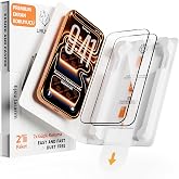 URUCHI Premium iPhone 16 / iPhone 15 ile Uyumlu Ekran Koruyucu 2'li Paket, Ultra HD Netlik & İnce Siyah &Ccedil;er&ccedil;eve, 9H+ Kırılmaz