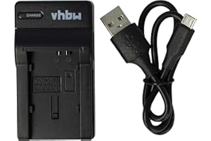 vhbw USB Ladegerät kompatibel mit Canon Legria FS305, FS306, FS406, HF M307, HG10, HG20 Kamera Camcorder/Akku - Ladeschale, Ladeanzeige, 8,4 V