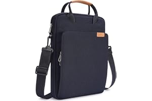 ‎NIDOO NIDOO Schulter Tablet Tasche für 10" iPad 10 9/11" iPad Pro M2 M1 / 10,9" iPad Air M1, Wasserdicht Umhängetasche für Surface Go 3 / Tab M10 Plus Gen 3 / MatePad, 10"-11" Tablet Tragetasche, Navy Blau