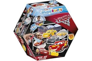 CRAZE fusibles Pixar Cars SPLASH BEADYS Jeu de voitures 3 pour confectionner des perles d'eau douce comme jouet 59389, Multicolore