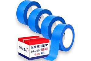 Chle-Mar 4x Maskeringstejp 50 mm x 50 m, Maskeringstejp av papper