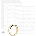 600PCS Jewelry Tag, Blank Adhesive Jewelry Price Sticker Tear Resistant Necklace Ring Labels Easy to Remove & Write White Jewelry Identification Tag for Earrings, Rings, Bracelets Display (10 Sheets)