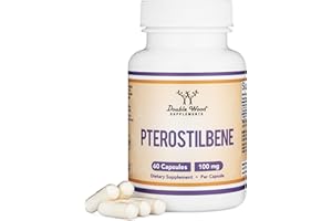 Pterostilbene 100mg Capsules (Third Party Tested) Made in The USA, 60 Capsules, Superior to Resveratrol (Antioxidant, Anti Aging Support Supplement) by Double Wood Supplements