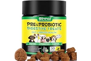 FVVSIEDK Probiotics for Dogs,Soft Chewable Dog Probiotic for Dogs Digestive Enzymes,Gut Health,Yeast Balance, Immune System and Overall Health Supports,Suitable for All Ages and Breeds (30 soft chews)