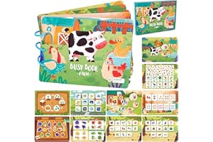 Bambebe Montessori Quiet Book, Libro Tranquilo para niños pequeños de 2 años, Paste Book Juguetes Educativos, Infantil Libro Silencioso, Libro Ocupado Reutilizable