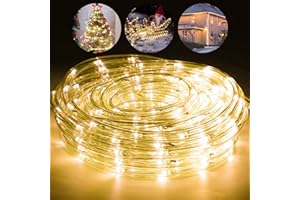 ‎RANDACO Randaco 50m LED Lichtschlauch, 1200 LED Lichterschlauch Außen, IP20 Deko und Beleuchtung LED Schlauch, Schwarz Controller mit Memory-Funktion, für Garten, Party, Hochzeit, Halloween, Warmweiß