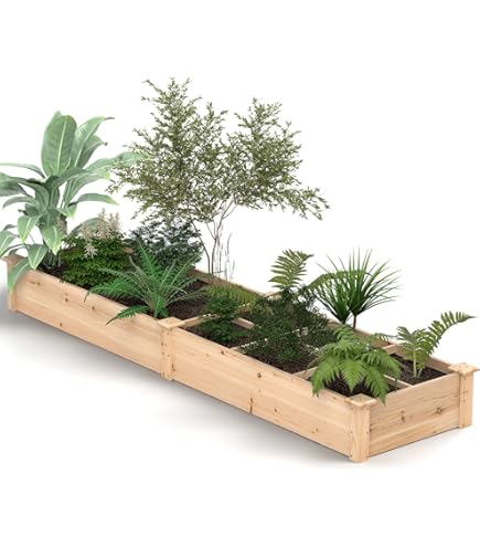 Letto Da Giardino Elevato Relax4Life - Legno Di Abete 228x62x25 Cm, 7 Scomparti - Foto 9