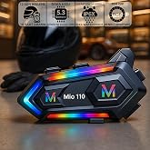 Mioji 110 RGB 1000mAh IPX6 Kask Intercom Motosiklet Bluetooth Kulaklık