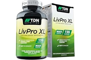 ‎THERMODRONE Hochwirksames LivPro XL Präparat für die Leber - Timed Release für 3x Bessere Absorption - 45% Höhere Bioverfügbarkeit mit Acetyl L-Carnitin - Vegetarisch mit 15 Vitaminen/Mineralien/Aminosäuren