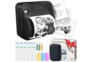 AgoDeo Mini Printer Gift Set - 300 DPI HD Quality - Instant PrintPod - Inkless Portable Thermal Sticker Printer, Bluetooth Label Maker, Mini Photo Maker, Pocket Sticker Maker for Study Notes