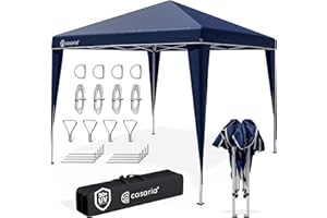 CASARIA® Pavillon Capri 3x3m Pop-Up UV-Schutz 50+ Wasserdicht Winterfest mit Tasche Faltbar Stabil Camping Garten Faltpavillon Partyzelt Blau