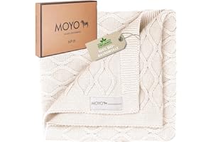 ‎MOYO MOYO Babydecke Anmutiger Wellenreiter I 75x100cm I Atmungsaktive Kuscheldecke aus 100% GOTS-Bio-Baumwolle I Weiche Baby-Bettdecke für Junge & Mädchen I Baumwolldecke Geburt
