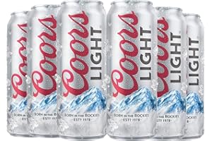 ‎AMERICANFOOD4U COORS LIGHT® - Dosenbier 6 x 355ml amerikanisches Bier, American Beer | Das NO.1 aus den USA als Original Importware, auch als perfektes Bier Geschenk für Männer