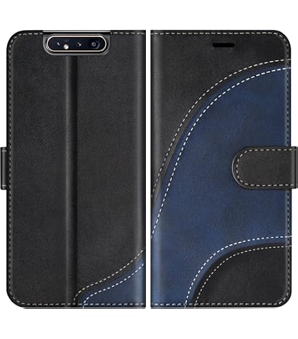 Mulbess Cover per Huawei P Smart 2019, Cover Honor 10 Lite, Custodia Pelle con Magnetica per Huawei P Smart 2019 / Honor 10 Lite [Vinatge Case], Blu