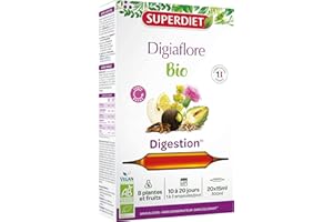 SUPER DIET SuperDiet Digiaflore Bio Digestion Allié du Foie 20 ampoules de 15ml soit 300ml