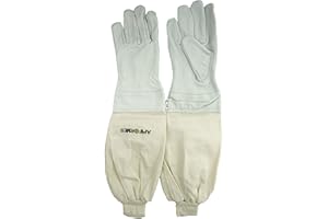 APIFORMES Ziegenleder Imker Handschuhe mit Gummi - XXL - leicht Grau | Echtes Leder | Bienen Schtichschutz | Imker | Imkereibedarf | XXL
